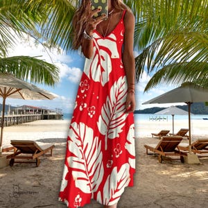 knee length dresses for ladies Disney Lilo And Stitch Lilo's Dress Women's Summer Slip Long Dress – Ambrie main image 1