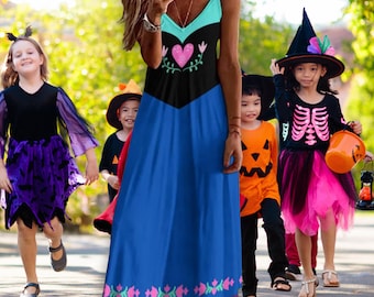 Winter Princess Inspired Women's Dress, Adult Ladies Character Theme Gown, Women's Character Halloween Costume