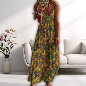 Mardi Gras Maxi Dress - Etsy
