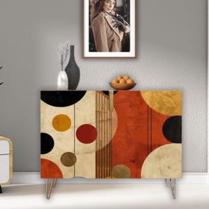 Modern Wooden Storage Cabinet, Contemporary Accent Furniture, Entryway Storage Credenza, Home Bar Liquor Cabinet