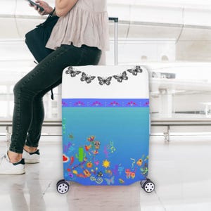 Mirabel Madrigal Inspired Luggage Cover, Suitcase Protector, Encanto Theme Baggage Identifier, Disney Travel Gift, Mirabel Suitcase Cover
