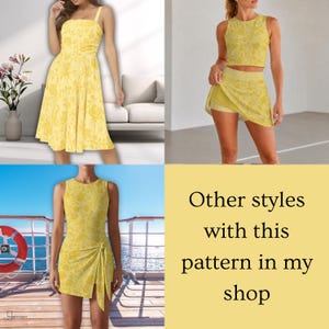 Yellow Princess Inspired Women’s Active Dress With Built‑In Shorts, Athleisure Character Wear, Yellow Floral Romper Dress image 8