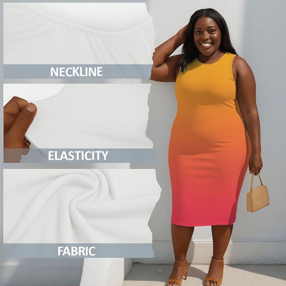 plus size sleeveless shirt dress Asym Sleeveless Midi Shirt Dress, Soft Chambray Stripe White