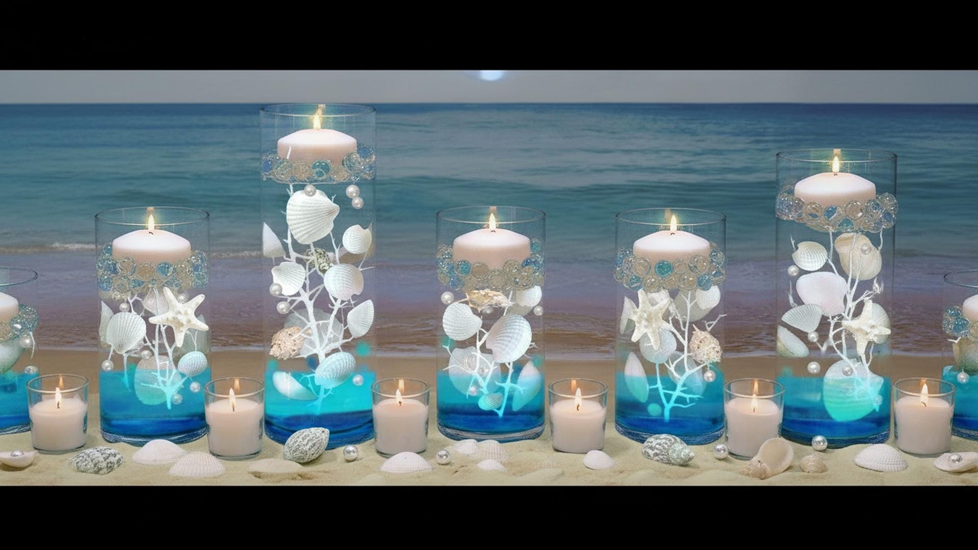 75 White Floating Seashells-starfish-coral Reef-aqua Beads-option
