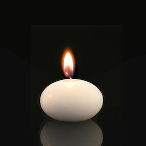 1.5&quot; Off White / Ivory Floating Candle Set of 12 Candles-Unscented.
