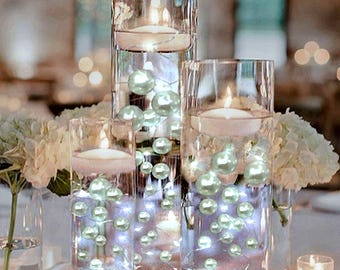 75 Floating White Pearls- Large- Option 3 Submersible Fairy Lights Strings Hidable Submersible Batteries- Fills 1 Gallon