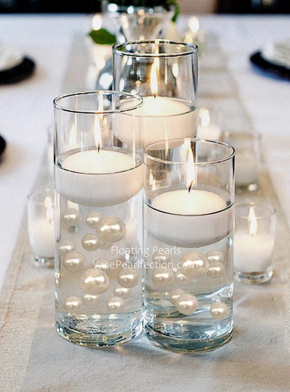 Floating Ivory Pearls No Hole Jumbo/assorted Sizes Vase Etsy