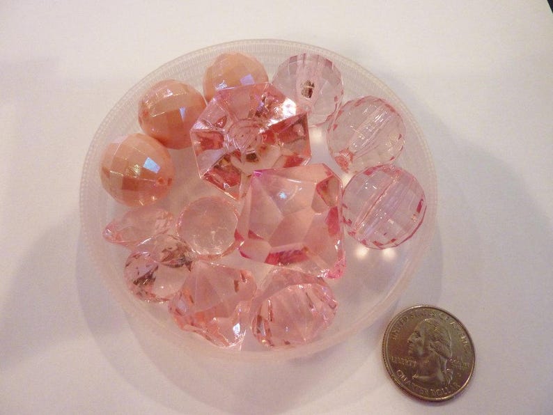 100 Floating Pink Baby Shower Pearls and Gems Vase Fillers Etsy