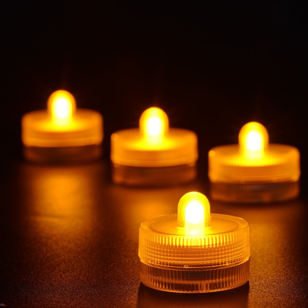 Battery Tea Lights Bulk, Flameless Flickering Tea Candles, Long