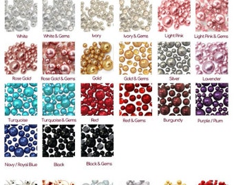 Custom Sample Pks - Choose your Colors of Pearls and Gems-Jumbo Sizes-Fills 1 Gallon For Your Vases