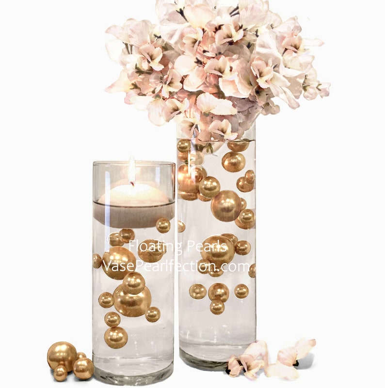 JumboAssorted Sizes Vase Decorations and Table Scatters 120 No Hole Red /& White Pearls with Matching Sparkling Gem Accents
