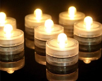 Realistic Flicker Warm White Submersible Led Tea Light