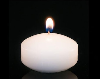 2" White Floating Candles Set of 4 Candles-Unscented.