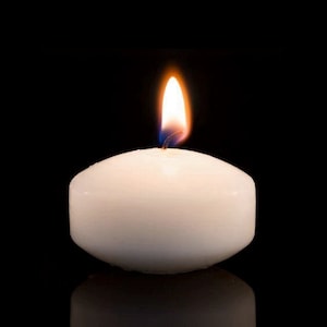 2&quot; Off White / Ivory Floating Candles Set of 4 Candles-Unscented.