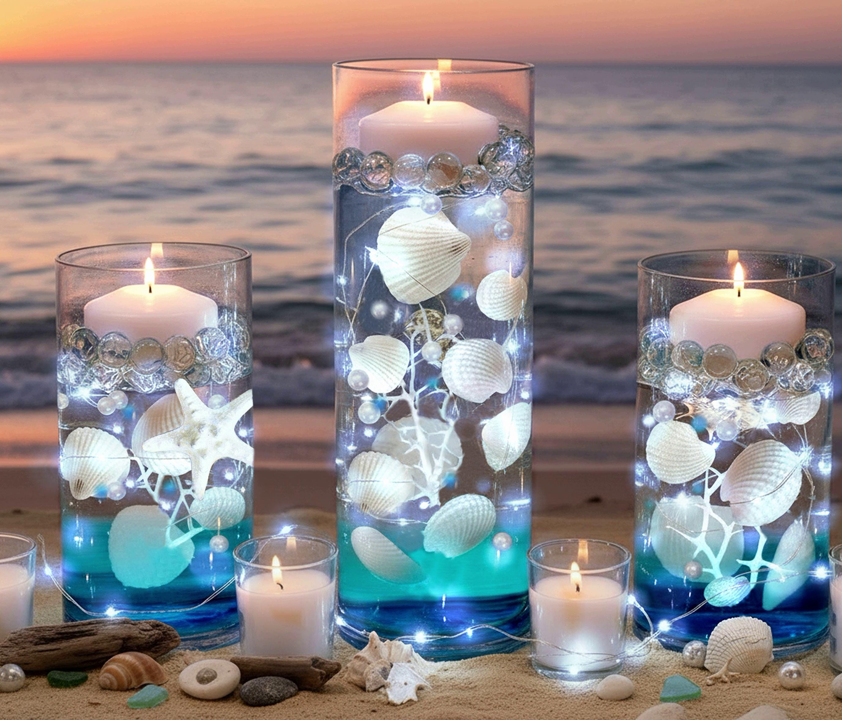 75 White Floating Seashells-starfish-coral Reef-aqua Beads-option