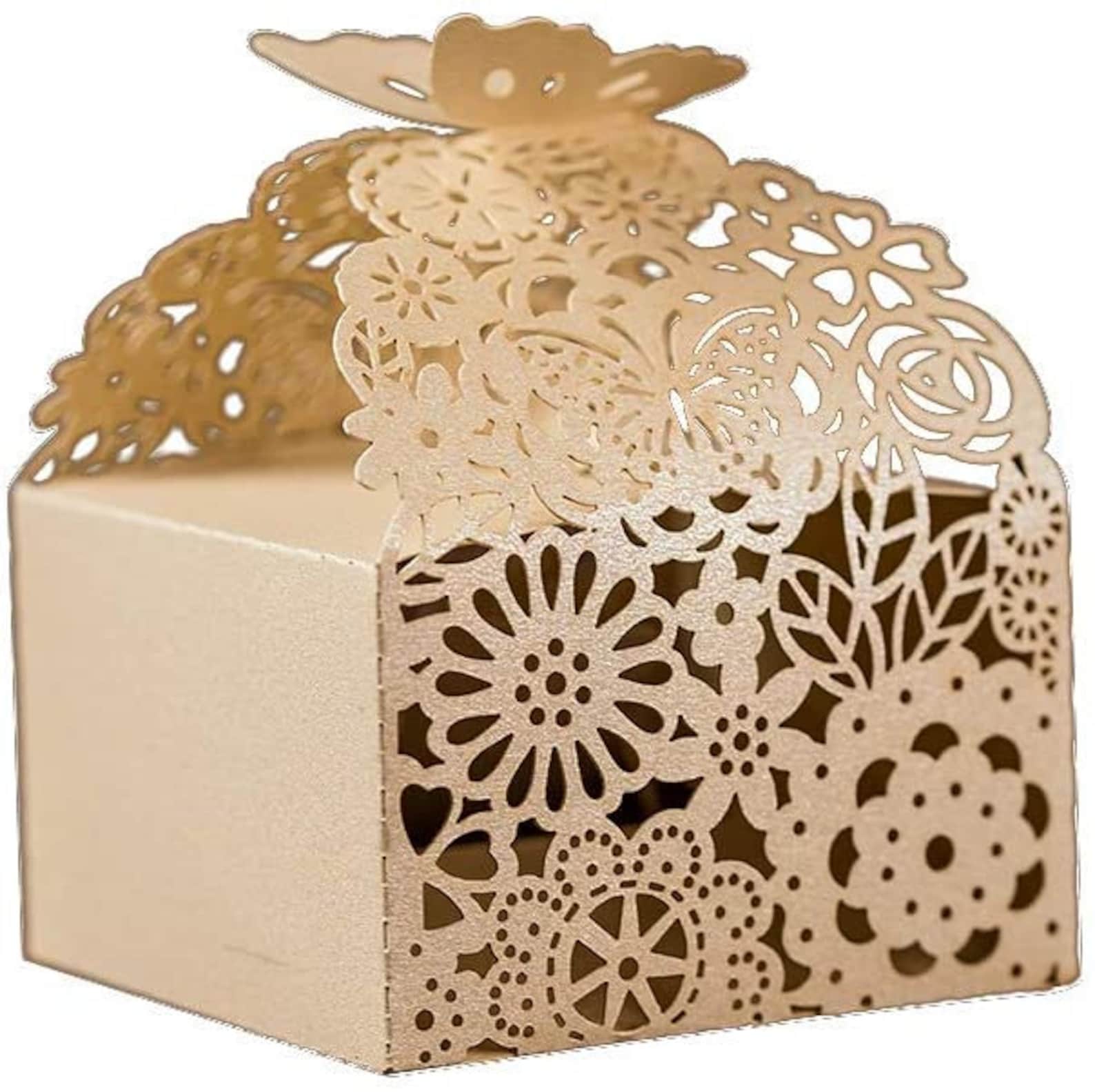 50pcs Laser Cut Favor Boxes 2.6 x 2.6 x 1.6 Etsy