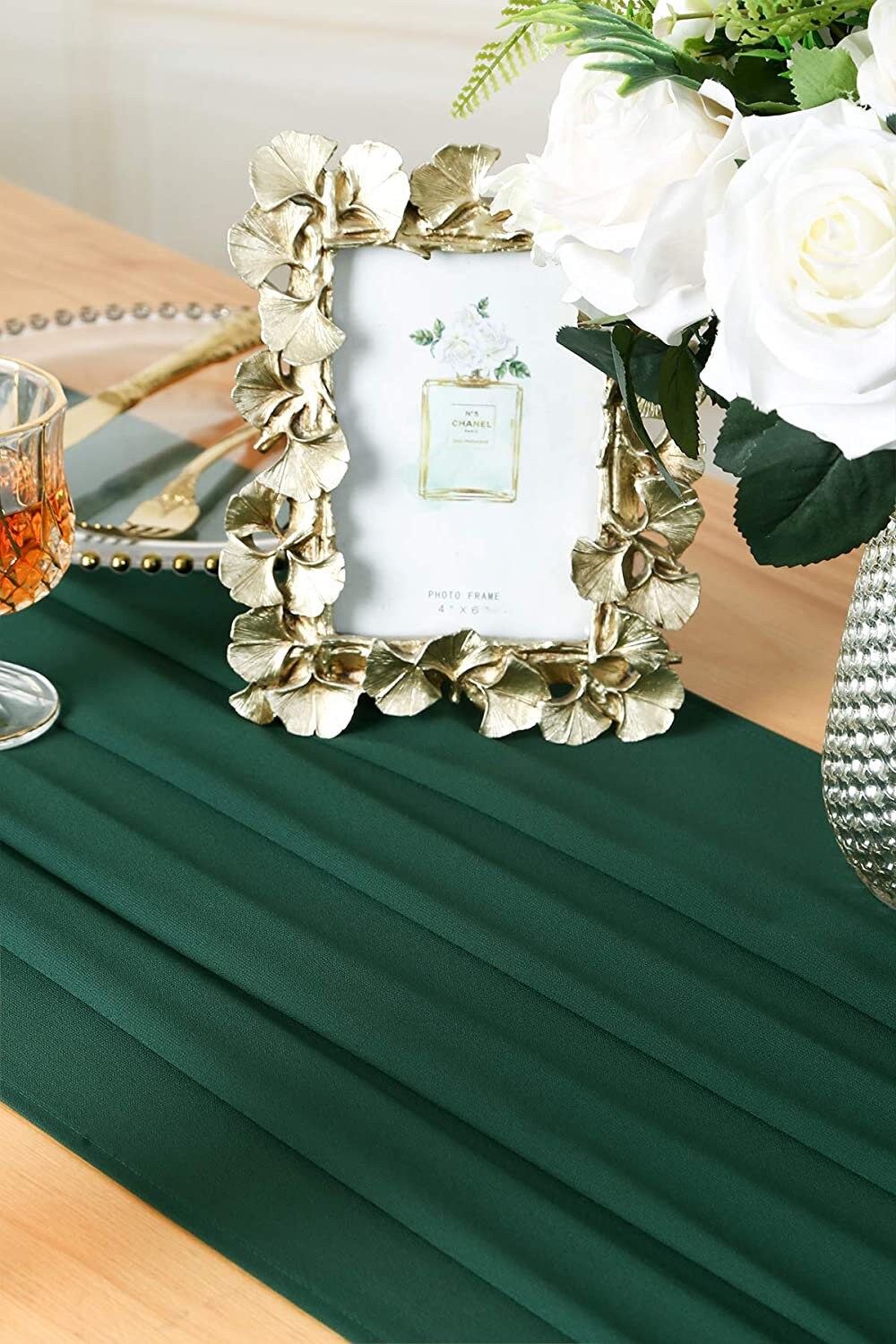 27 x 120 Inch Hunter Green Chiffon Wedding Table Runner Etsy