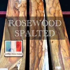 ROSEWOOD SPALTED, Rare Blanks for Crafting, Woodworking, Precious Woods. France Stock