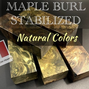 MAPLE AHORN WOLLE Stabilisiertes Holz, naturfarbene Rohlinge für die Holzbearbeitung – ein Hauch von Eleganz aus Frankreich!