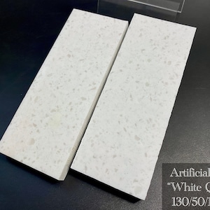 ARTIFICIAL STONE Acrylic, &quot;White Quartz&quot;, Paired Blanks for crafting and tools making. #ST.4