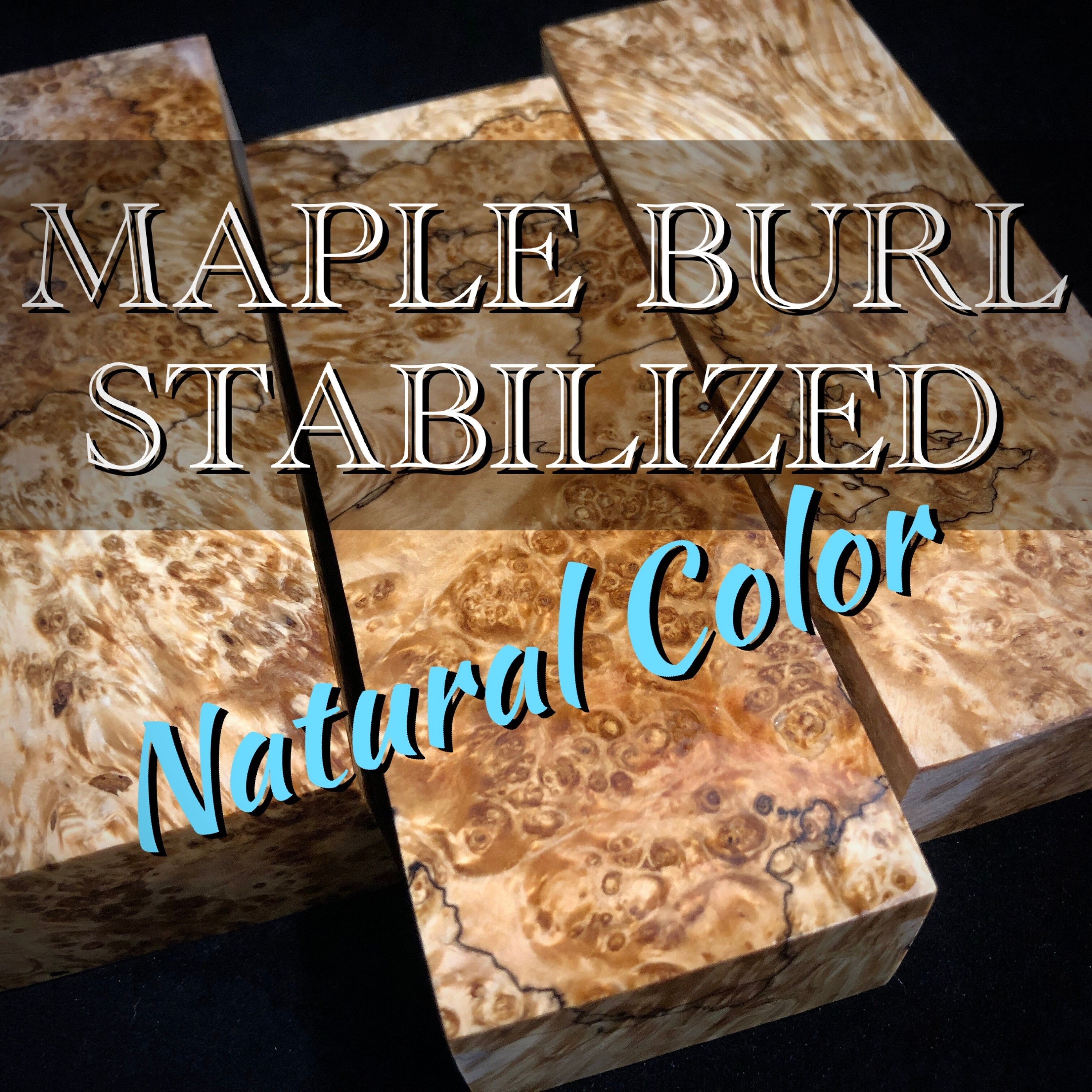 MAPLE BURL Stabilized Wood, Natural Colors, Premium Blanks 1005050 Mm ...