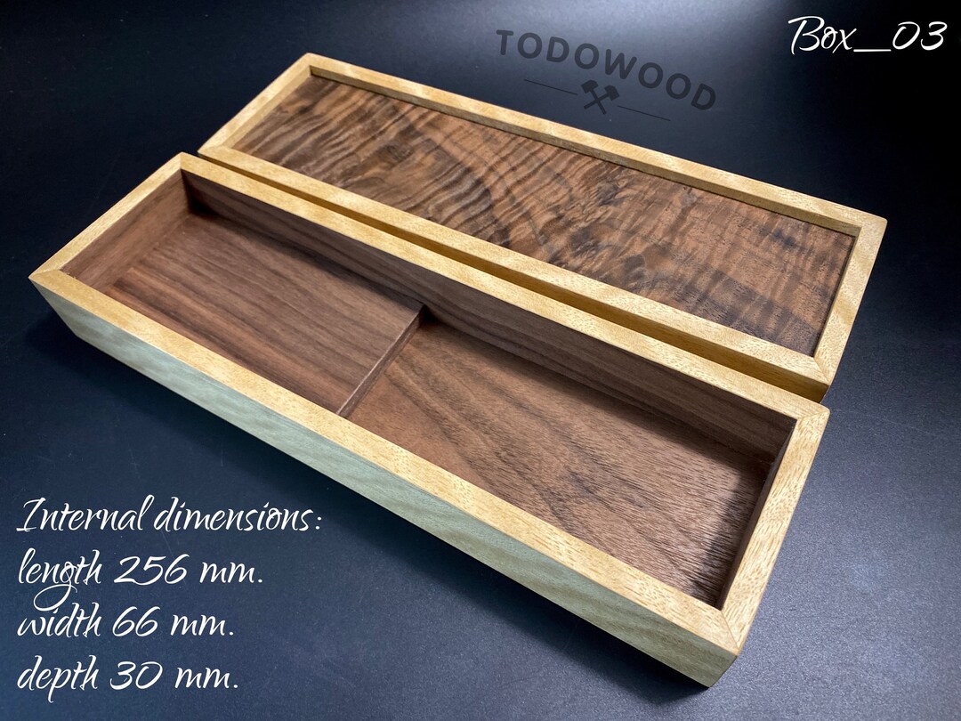 Box 256 Mm. for Premium Knife Packing, Made of Precious Woods. #BOX_03 ...