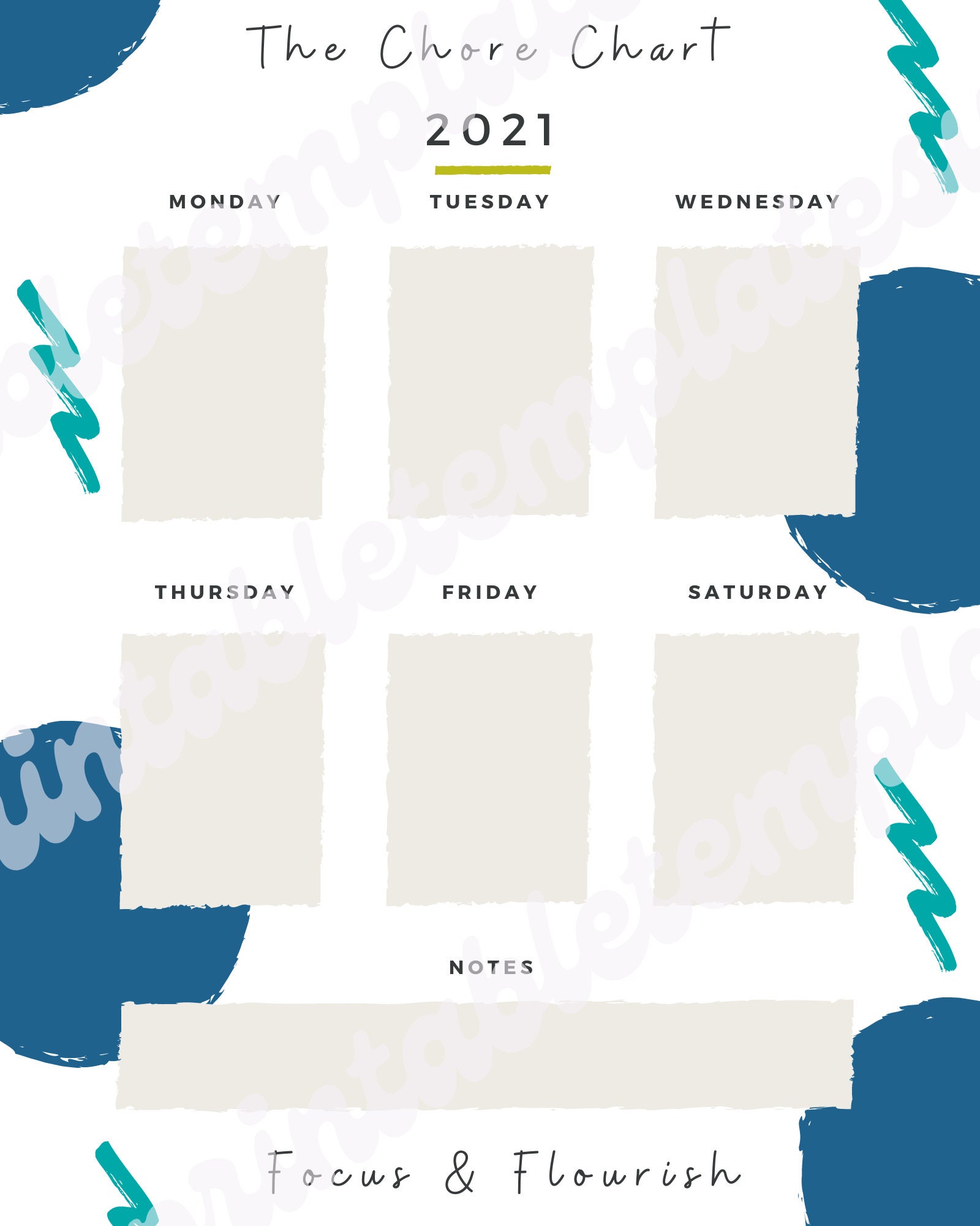 Chore Chart for Teens, Tween Chores, Teen Chore Chart, Responsibility ...