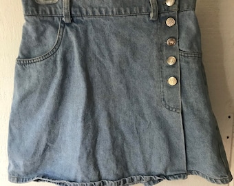Jean Skort with buttons