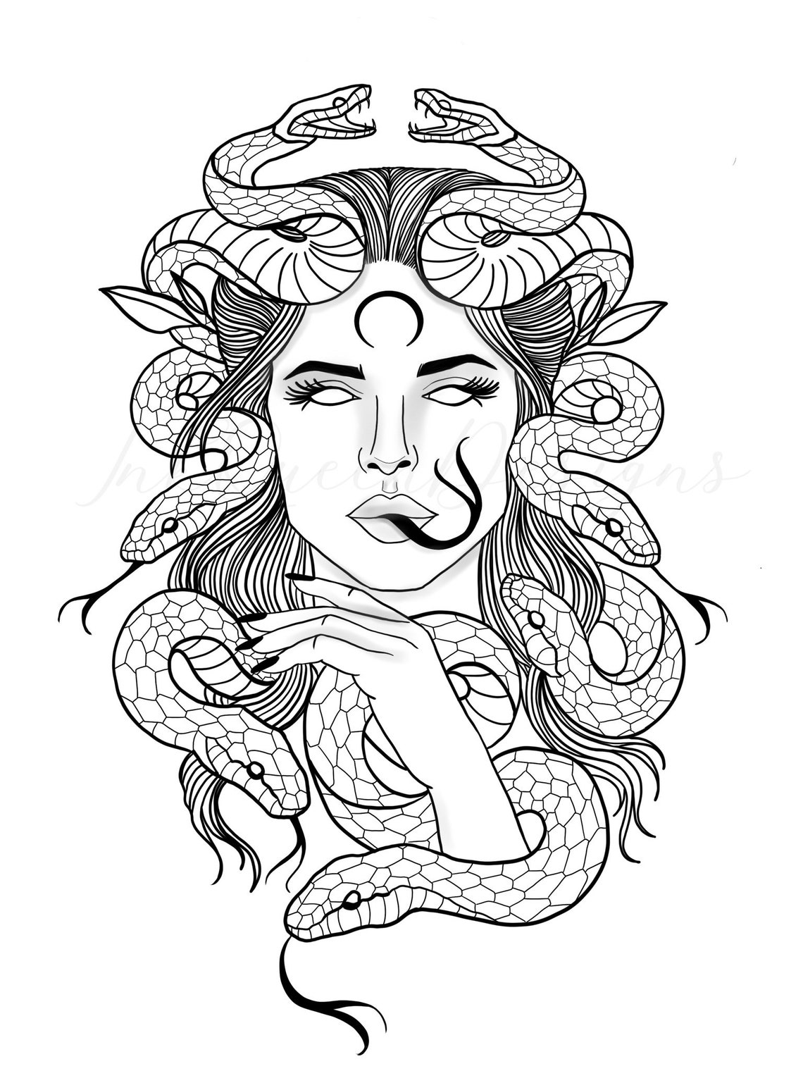 A4 Digital Print Medusa | Etsy