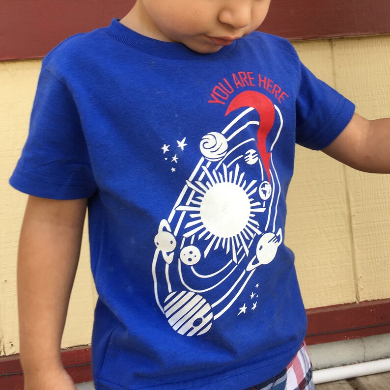 You Are Here Solar System Shirt Kids Outer Space Shirt Toddler Space T Shirt Cool Science Shirt For Kids Toddler Science Clothing