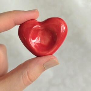 Heart Worry Stone | Red | Ceramic Heart | Fidget | Diffuser | Sensory Tool | Anxiety Gift | Pocket Hug | Stemming