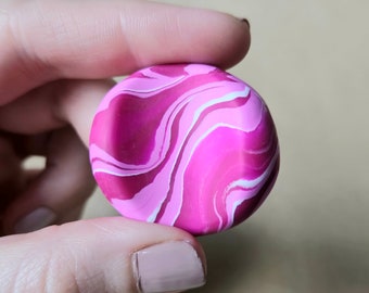 Purple-Pink Worry Stone | Polymer Worry Stone | Kid's Fidget Toy | Sensory Toy | Anxiety Gift | Thumb Stone | Pocket Hug | Calming Stone