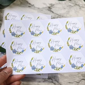 Snail Mail Sticker Sheets / Adorable Happy Mail Labels for Packages, Journals, Cards, Letter Writing, Mail Decor and Envelopes Seals