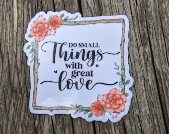 Motivational Vinyl Sticker - Floral Encouragement, Laptop Decal