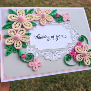 3D Personalized Quilled Greeting Card/ Birthday Card/Anniversary Card/Thank You Card/Handmade Quilled Card