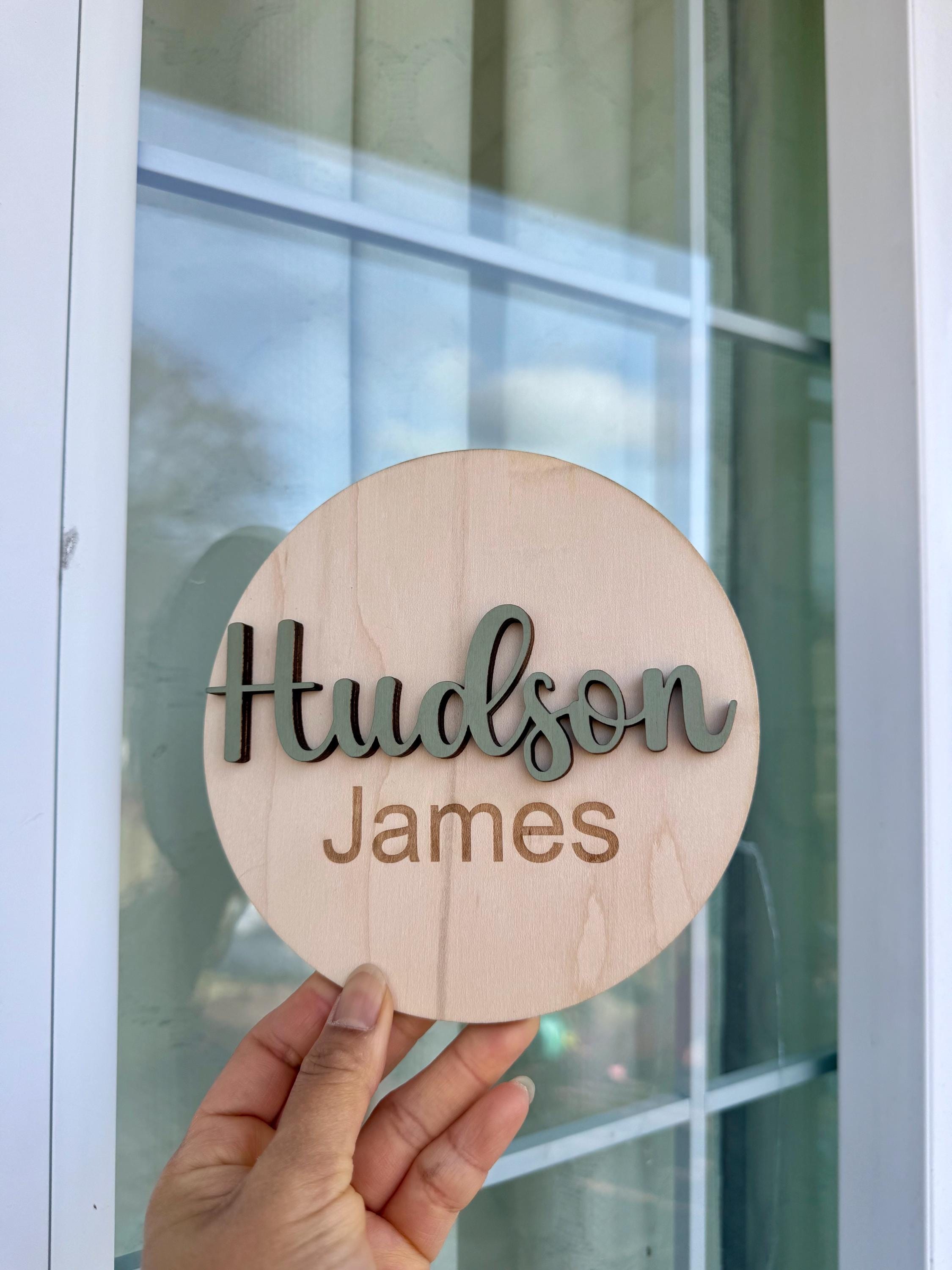 Personalized Baby Announcement Wood Sign • Birth Stats Name Reveal Prop ...