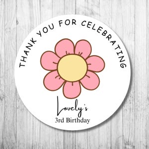 Custom Birthday Favor Stickers: Handmade Matte Vinyl Celebration
