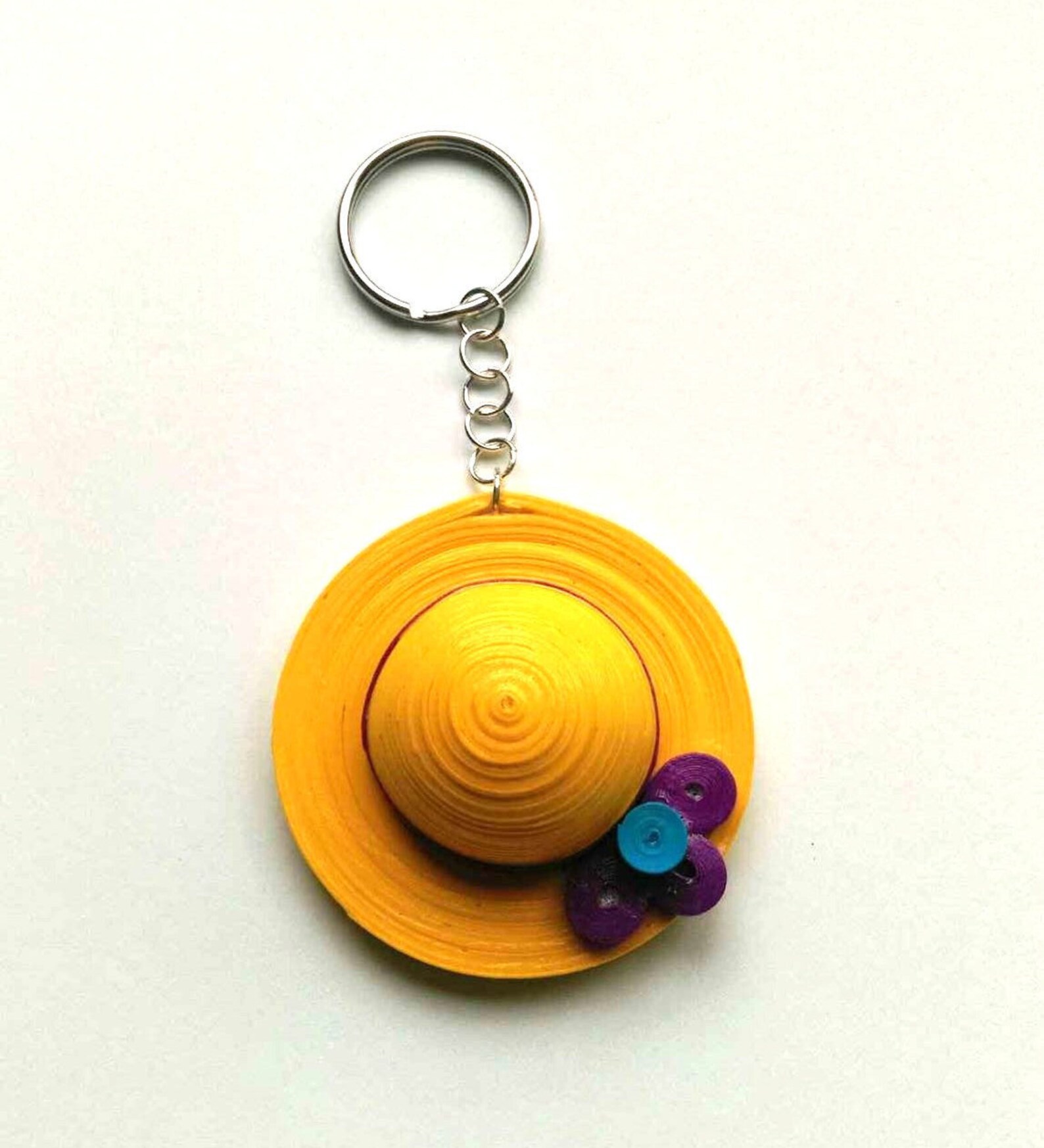 Hat Quilled Key Chains / Paper Quilling Key Chains / Handmade Etsy