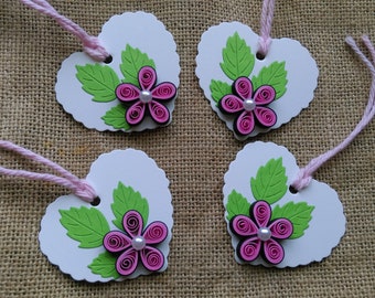 Set Of 4 Quilled Gift Tags