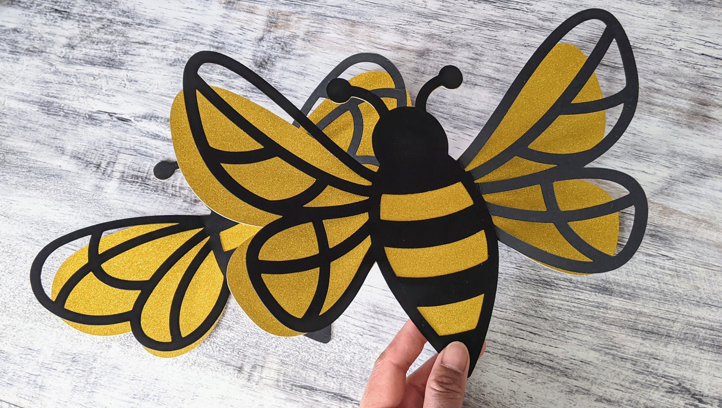 Bumble Bee Shape Unfinished Wood Cutouts Variety of Sizes