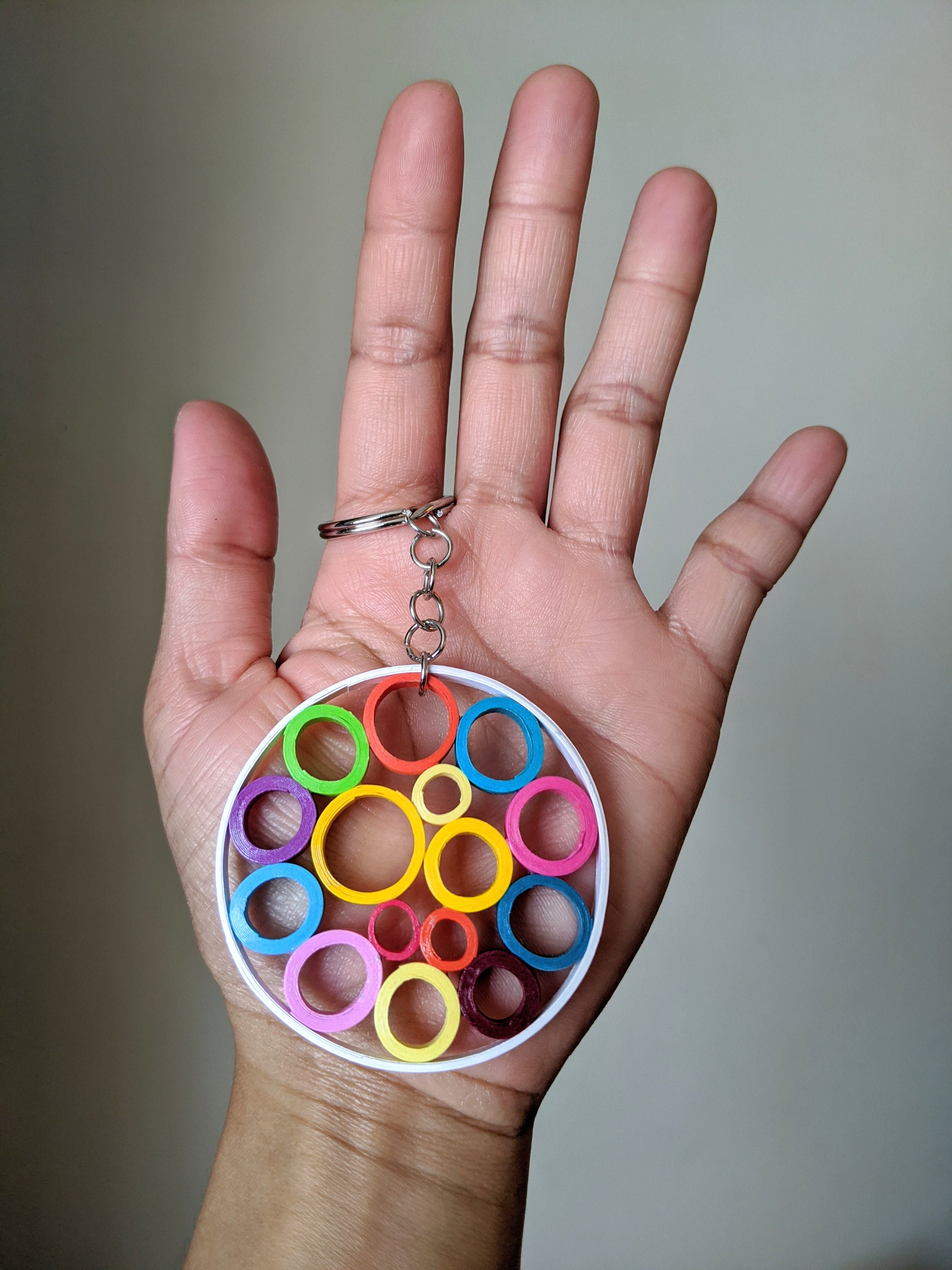 Rainbow key Chain Keyring Quilling Art Art Paper Etsy