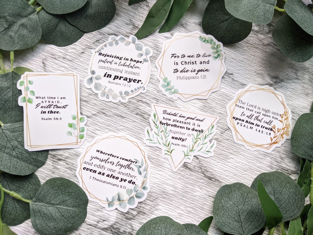 Scripture Vinyl Sticker/ Bible Verse Vinyl Sticker/matte Sticker/laptop ...