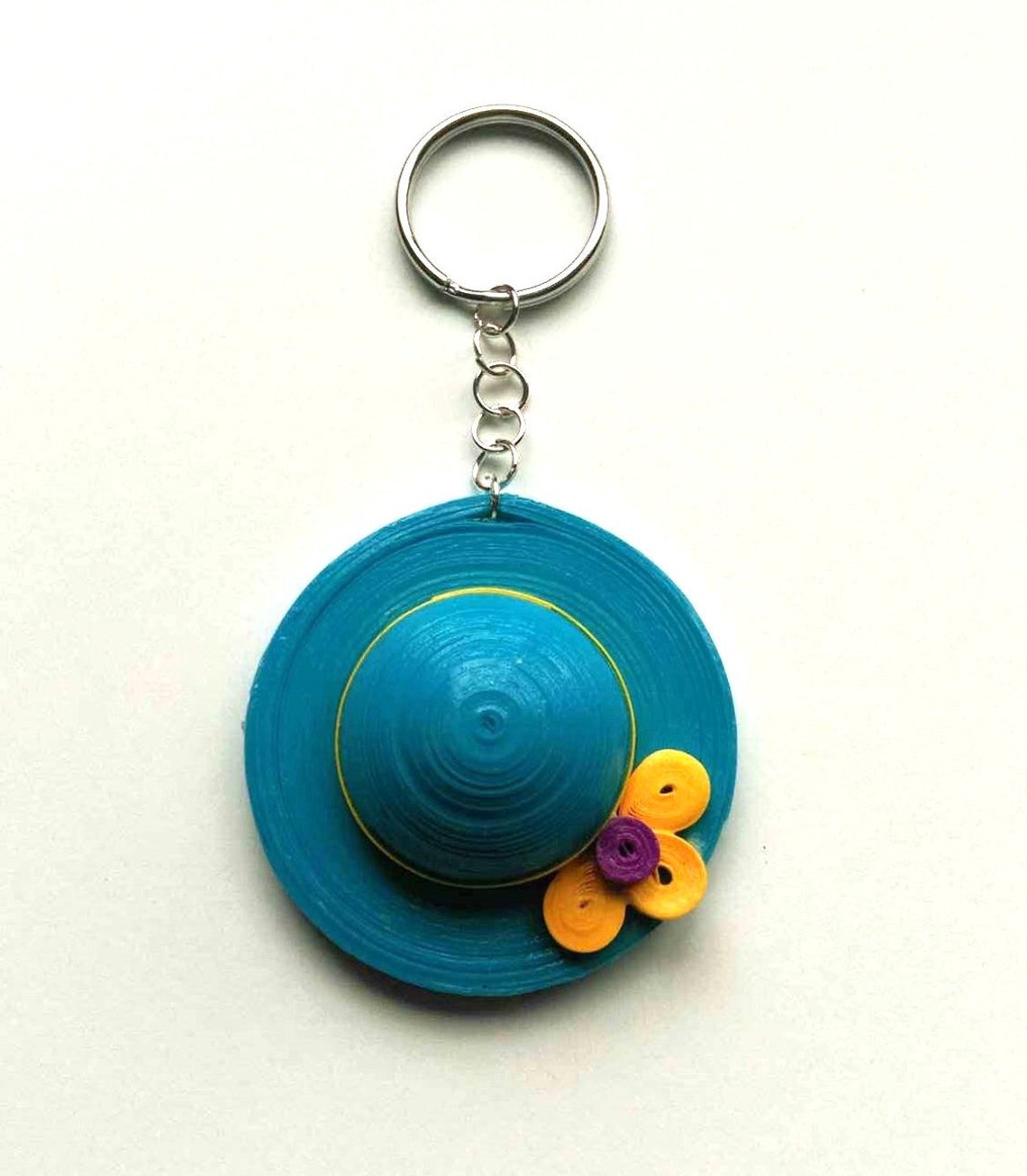 Hat Quilled Key Chains / Paper Quilling Key Chains / Handmade Etsy