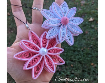 Pink Christmas Ornaments-Quilled Ornaments - Christmas Gift- Holiday Season- Handmade