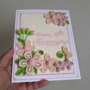 Personalized Quilled Greeting Card-Happy Birthday - All Purpose Greeting Card-Gift For Her-Handmade