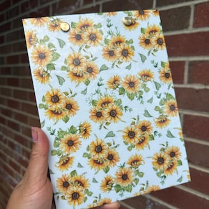 Sunflower Refillable Notepad with Tear Off Pages, Minimalist Design, Reusable Notepad, Snap Sheet Notepad, Refillable Edition, 140 Sheets