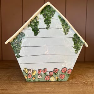 Personalized Dog Urn for Ashes, Hand-Painted Ceramic Pet Memorial Keepsake House image 15