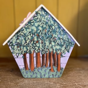 Personalized Dog Urn for Ashes, Hand-Painted Ceramic Pet Memorial Keepsake House image 16