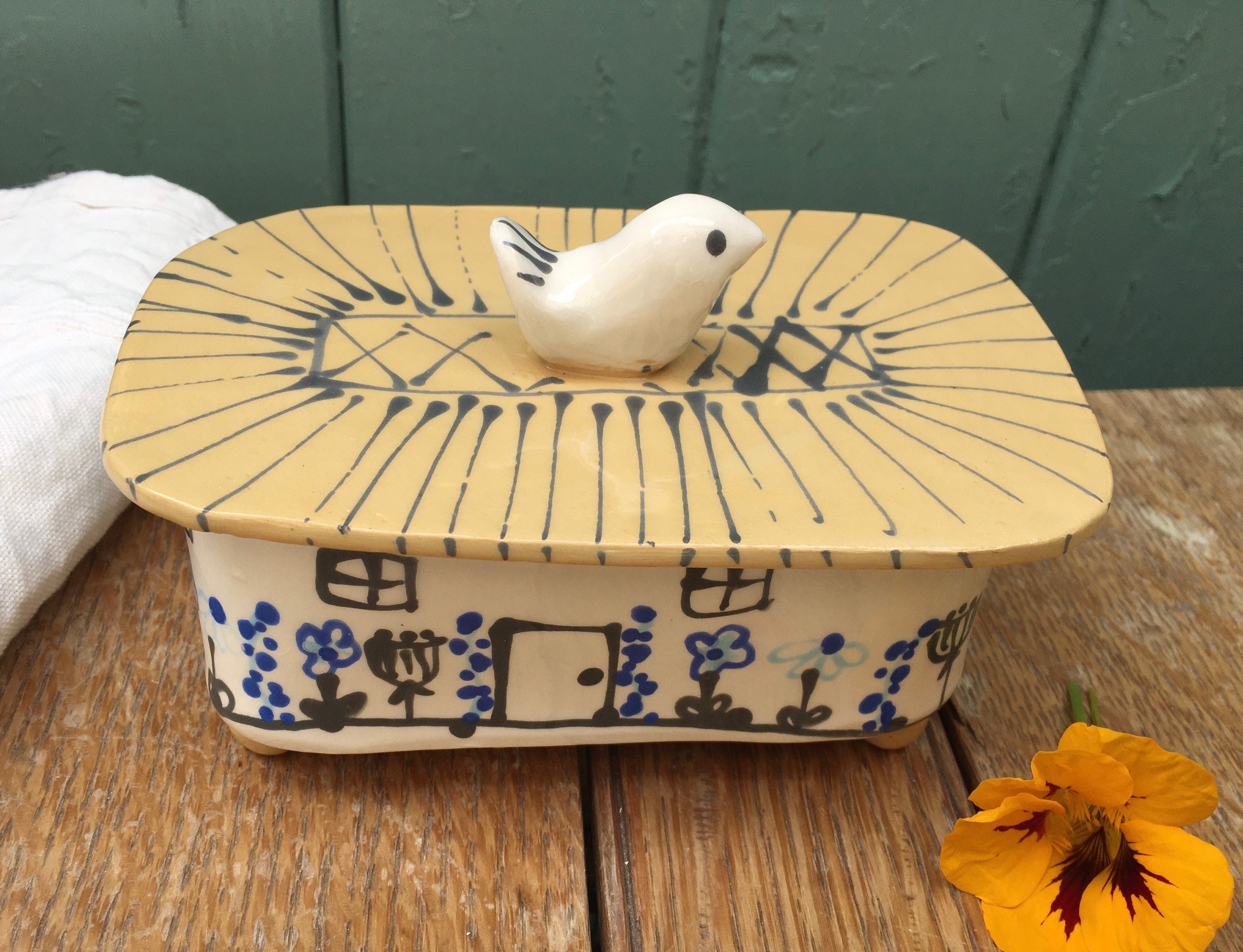 Butter Dish Handmade Butter Dish Pottery Ceramic Butter Etsy