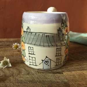 Pottery mug, handmade mug, large mug, tea cup, coffee cup, cottage, birthday, gift, present, wedding, house warming ,cottage core image 2